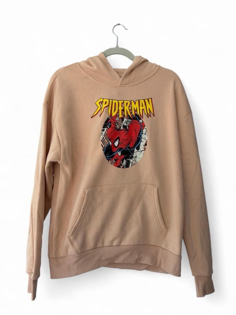 Marvel Men's Spider-Man Graphic Crewneck Hoodie - Tan